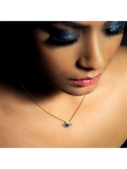 La marque-M - Black Evil Eye Diamond Necklace