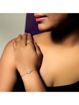 La marque-M - Blue Evil Eye Diamond Bracelet
