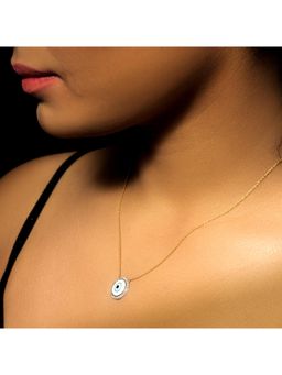 La marque-M - White Round Evil Eye Necklace