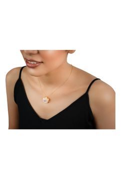 La marque-M - Rose Gold Rose Quartz Diamond Necklace