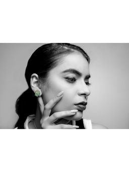 La marque-M - Green Melon Dimond Earrings