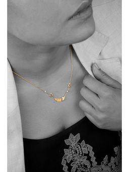 La marque-M - White Polki On Moon Diamond Necklace