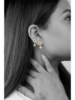 La marque-M - White Queen Bee Polki Diamond Earrings