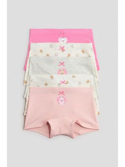 H&M - Girls Multi Color 5-Pack Printed Cotton Boxer Briefs