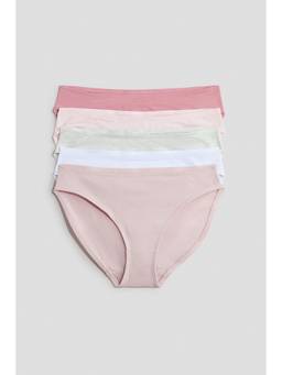 H&M - Girls Pink 5-Pack Cotton Briefs