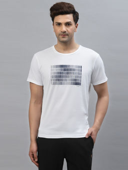 Red Tape - Men White Round Neck Polyester Activewear T-Shirt