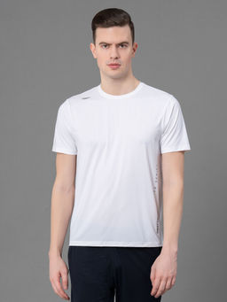Red Tape - Men White Nylon Elastane Solid Activewear T-Shirt