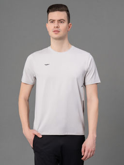 Red Tape - Men Light Grey Nylon Elastane Solid Activewear T-Shirt