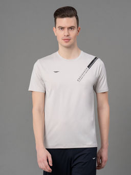 Red Tape - Men Light Grey Nylon Elastane Solid Activewear T-Shirt