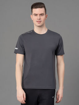 Red Tape - Men Grey Nylon Elastane Solid Activewear T-Shirt