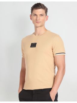 Arrow Newyork - Solid Cuff Cotton Logo T-shirt