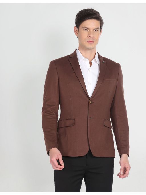 Arrow Zero Calorie Slim Fit Solid Blazer