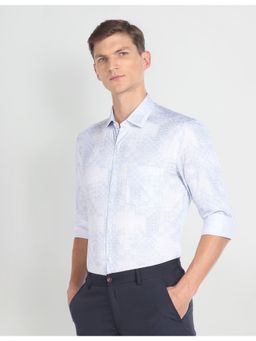 Arrow - Geometric Print Sateen Formal Shirt