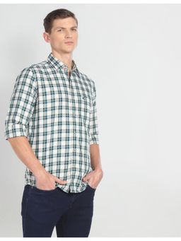Arrow Sports - Plaid Twill Slim Casual Shirt