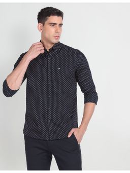 Arrow Sports - Geometric Print Herringbone Shirt