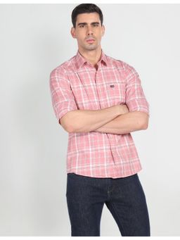 Arrow Sports - Long Sleeve Plaid Check Casual Shirt