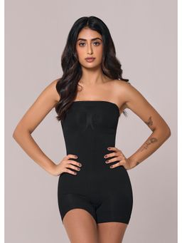 INVOGUE - Black Nylon Solid Bodyshaper