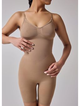 INVOGUE - Beige Nylon Solid Bodyshaper