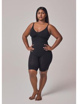 INVOGUE - Black Nylon Solid Bodyshaper