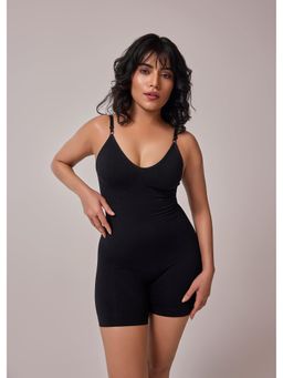 INVOGUE - Black Nylon Solid Bodyshaper
