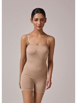 INVOGUE - Beige Nylon Solid Bodyshaper