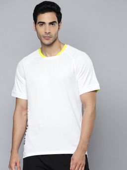 Alcis - Men White Typography Printed Slim Fit T-shirt