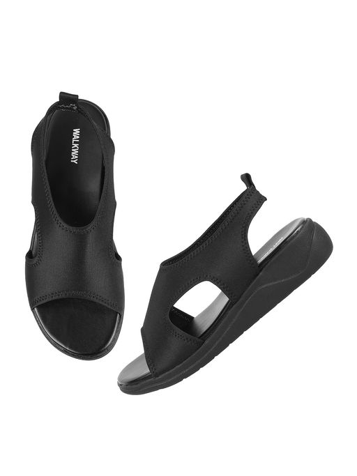 Black Walkway Footwear Online Walkway Sandals For Ladies Online