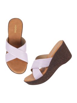 Mochi - Womens Purple Platform HeelsMochi Purple Synthetic Solid Wedges