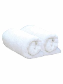 Heelium - Bamboo Hand Towel Soft Absorbent And Odour Free 2 Pcs White