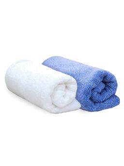 Heelium - Bamboo Hand Towel Soft Absorbent And Odour Free 2 Pcs Iris White