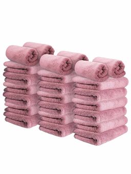 Heelium - Bamboo Hand Towel Soft Absorbent And Odour Free 24 Pcs Pink