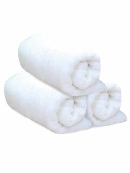 Heelium - Bamboo Hand Towel Soft Absorbent And Odour Free 3 Pcs White