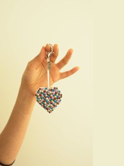 Pallavi Swadi - Colourful Handcrafted Swarovski Heart Charm