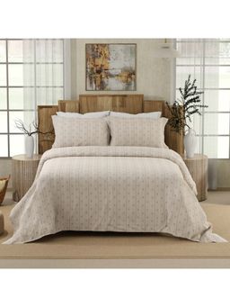 Boutique Living - Gardenia Augusta 300 Tc Grey Bedsheet with 2 Pillow Covers (King)