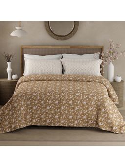 Boutique Living - Valatia 200 Tc Brown Bedsheet with 2 Pillow Covers (King)