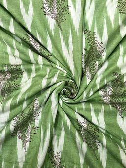 Palash - Green Printed Unstitched Kurta Fabric