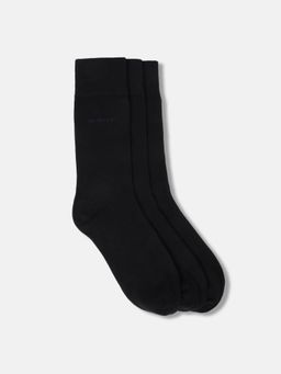 GANT - Men's Black Solid Calf Length Socks (Pack of 3)