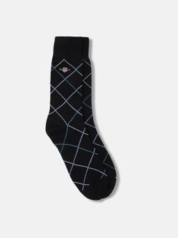 GANT - Men's Black Checked Calf Length Socks