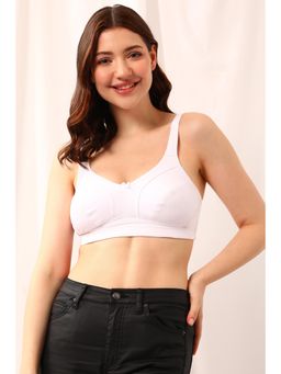 Clovia - Cotton Non-Padded Non-Wired Full-Figure Bra White