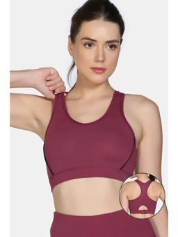 Zivame - Zelocity Medium Impact Quick Dry Sports Bra - Hawthorn Rose