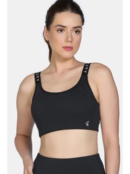 Zivame - Zelocity Medium Impact Quick Dry Sports Bra - Black Beauty