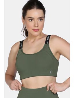 Zivame - Zelocity Medium Impact Quick Dry Sports Bra - Four Clover Leaf