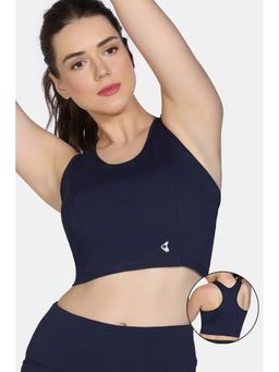 Zivame - Zelocity Medium Impact Quick Dry Sports Bra - Naval Academy