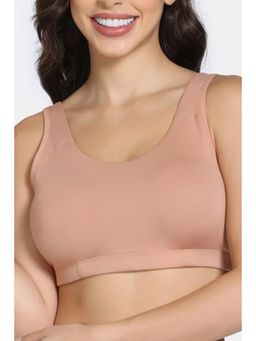 Zivame - Double Layered Non Wired Full Coverage Bralette - Cafe Cream