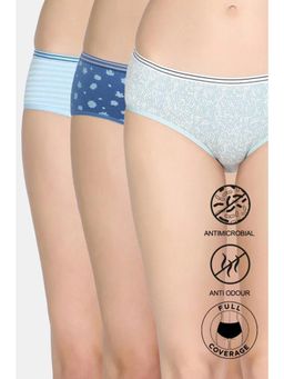 Zivame - Low Rise Full Coverage Hipster Panty - Multi-Color (Pack of 3)