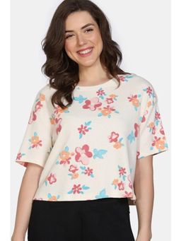 Zivame - 2 Mile Fashion Knit Cotton Loungewear Top - Butter Cream