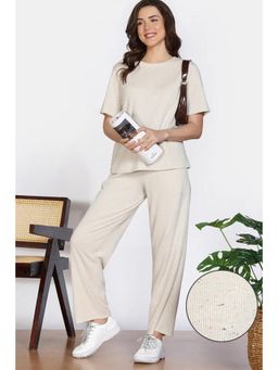 Zivame - 2 Mile Fashion Knit Cotton Nightsuit - Marshmallow