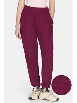 Zivame - 2 Mile Fashion Knit Cotton Loungewear Bottom - Plum Caspia