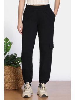Zivame - 2 Mile Fashion Knit Cotton Loungewear Bottom - Black Beauty