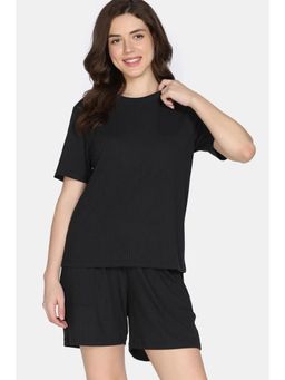 Zivame - 2 Mile Fashion Knit Poly Nightsuit - Black Beauty